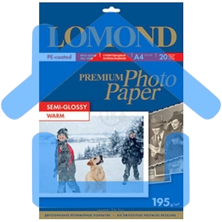 Фотобумага ПРЕМИУМ для стр.печати LOMOND А4, 195 г/м2 односторонняя Warm Semi- Glossy (20л)-2