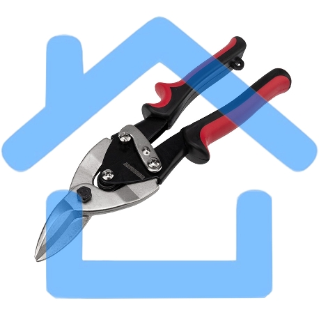 Ножницы по металлу левые Rexant 260 мм никелированные, двухкомпонентные рукоятки