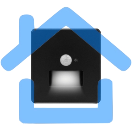 Подсветка настенная Kranz ROUND для ног с/у оникс-1