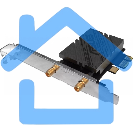 Сетевой адаптер Wi-Fi + Bluetooth Asus PCE-BE92BT BE9400 PCI Express (ант.внеш.несъем.) 2ант.-7