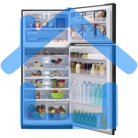 Холодильник Sharp SJ-XE59PMSL серебристый двухкамерный 430/148 л морозилка сверху-4