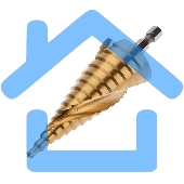 Сверло по металлу ступенчатое ТИТАН 4,0-32,0 мм 102 mm 65 HRC Р6М5 TiN Kranz