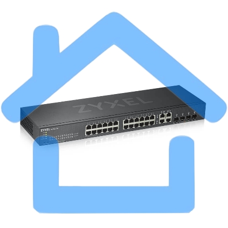 Коммутатор ZYXEL GS1920-24v2 Hybrid Smart switch Zyxel Nebula Flex, 24xGE, 4xCombo (SFP/RJ-45), silent (fanless), Standalone / cloud management-2