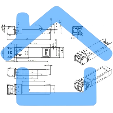 Модуль SNR SFP+ WDM, дальность до 40км (16dB), 1270нм-1
