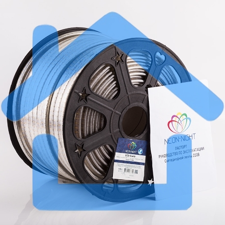 Лента LED 220 В, 6.5x15 мм, IP67, SMD 3014, 240 LED/m, цвет свечения теплый белый, 100 м-2