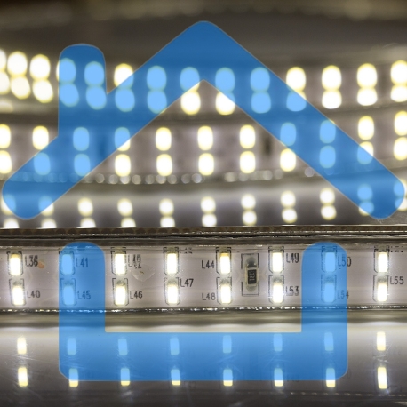 Лента LED 220 В, 6.5x15 мм, IP67, SMD 3014, 240 LED/m, цвет свечения теплый белый, 100 м-3