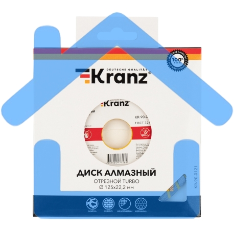 Диск алмазный отрезной Turbo 125x22.2 мм Kranz -2