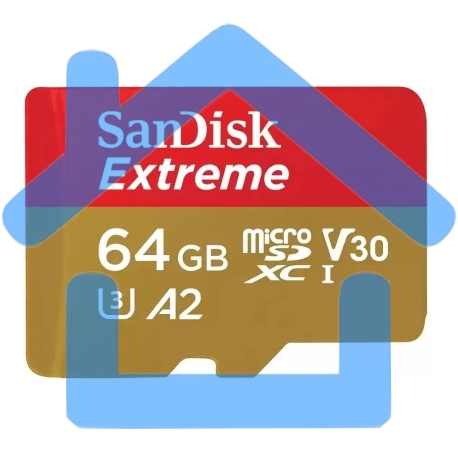 Флеш карта microSD 64Gb SanDisk microSDXC Class 10 UHS-I A1 C10 V30 U3 Extreme 170Mb/s-2