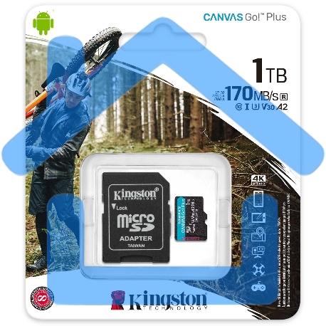 Флеш карта Kingston 1Tb microSDXC Canvas Go Plus 170R A2 U3 V30 Card + ADP/ Kingston 1Tb microSDXC Canvas Go Plus 170R A2 U3 V30 Card + ADP-4