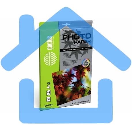 Фотобумага Cactus CS-GA418050 A4/180г/м2/50л. глянцевая для струйной печати-1