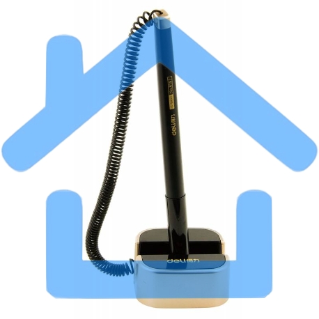 Ручка гелевая Deli E6797blue на подставке 0.7мм черный синие чернила