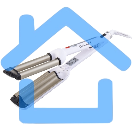 Стайлер GALAXY GL 4602 (Мощность 40Вт, максимальная температура 200^(o)С, нагревательный элемент с защитой от перегрева, два нагревательных элемента диаметром 16 мм, керамическое покрытие рабочих поверхностей, индикатор работы, вращающийся на 360^(o) град-7