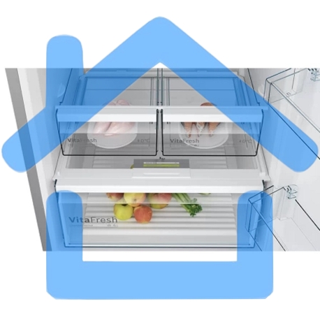 Холодильник Bosch KGN55VL21U нержавеющая сталь двухкамерный 400/105л морозилка снизу-4