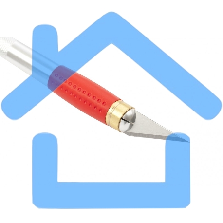 Нож Matrix для дизайнерских работ, двухкомпонентная рукоятка, 5 запасных лезвий