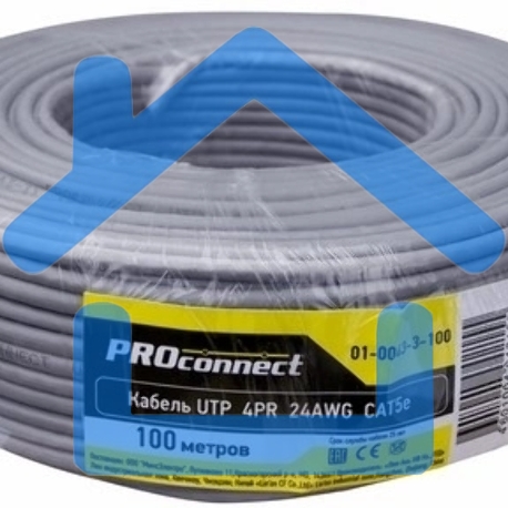 Кабель Proconnect (01-0043-3-100) Кабель UTP CAT5e 4 пары (100м) 0.51 мм-2