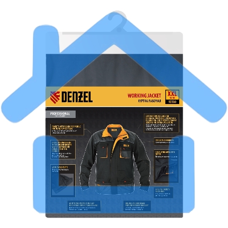 Куртка профессиональная рабочая, 65% полиэстер 35% хлопок, XXL Denzel-14