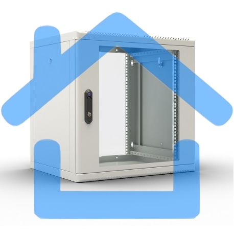 Шкаф настенный ЦМО ШРН-М-9.650 9U 600x650мм пер.дв.стекл съемные бок.пан. 50кг серый-5