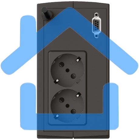 Источник бесперебойного питания Сайбер Электро СТАРТ ПЛЮС-700ВА-ЕВРО Линейно-интерактивный 700ВА/360Вт RS-232(2 EURO) (12В /5А·ч)-2