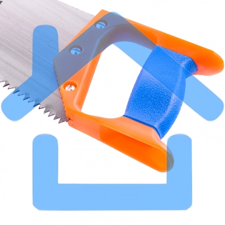 Ножовка по дереву, 400 мм, шаг зубьев 5 мм, пластиковая рукоятка (Ижевск) Россия-3