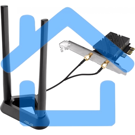 Сетевой адаптер Wi-Fi + Bluetooth Asus PCE-BE92BT BE9400 PCI Express (ант.внеш.несъем.) 2ант.-8