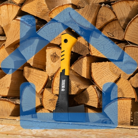 Топор-колун Denzel 21430 F3, 640 гр, двухкомпонентная рукоятка, 320 мм-10