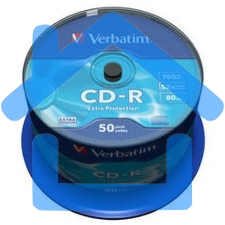 Диск CD-R Verbatim 700Mb 52x Cake Box (50шт) (43351)