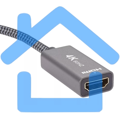 Адаптер miniDP --> HDMI-F 0.15м, оплетка, 4K@60Hz, Telecom (TA565)-5