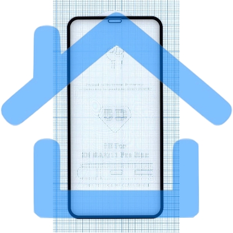 Защитное стекло 4D для Apple iPhone XS Max черный