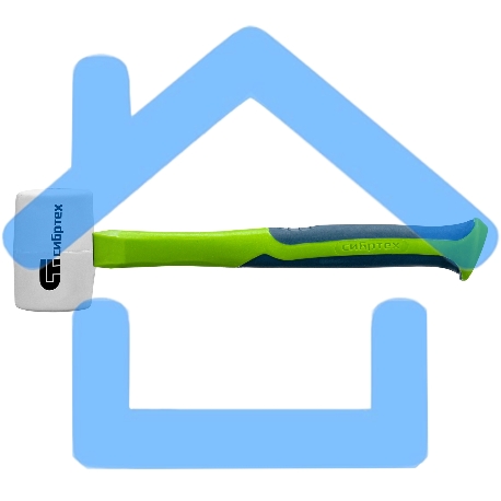 Киянка резиновая, 450г, белая резина, фибергласовая рукоятка Сибртех-2