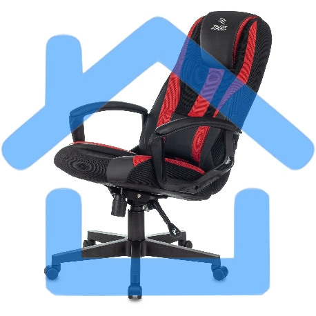 Кресло игровое Zombie 9 черный/красный, искусст.кожа/ткань, крестовина пластик-8