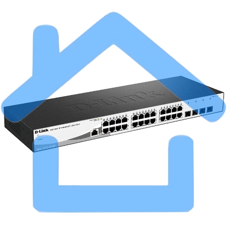 Управляемый коммутатор D-Link DGS-1210-28/ME/A2A2 уровня с 24 портами 10/100/1000Base-T и 4 портами 1000Base-X SFP