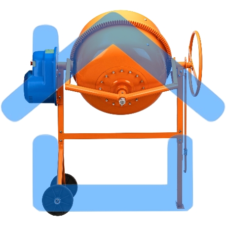 Бетоносмеситель Россия СБР-190 190 л, 1,0 кВт, 220 В, чугунный венец-16