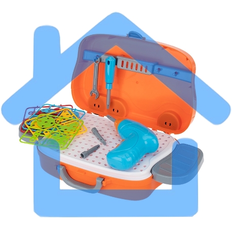 Конструктор Смородинка 70-0724 развивающий детский с шуруповертом и мозаикой, 248 деталей