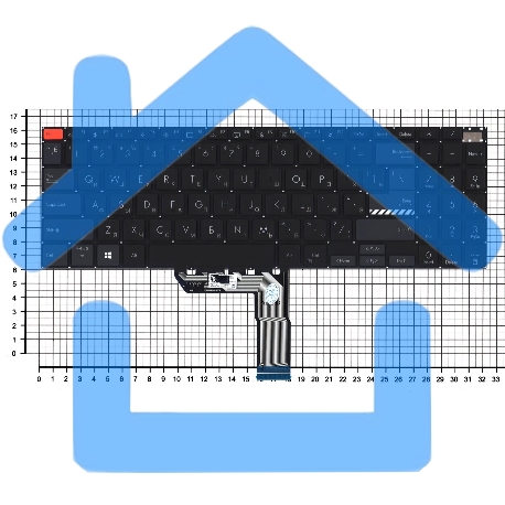 Клавиатура для ноутбука Asus VivoBook PRO 16 M7600QA черная-1