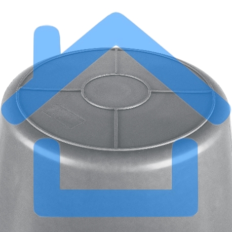 Ведро строительное Matrix пластмассовое 12 л, ударопрочное, обрезиненная ручка-4