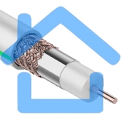 Кабель коаксиальный PROconnect SAT 703 B, Cu/Al/Cu, 64%, 75 Ом, бухта 100 м, белый