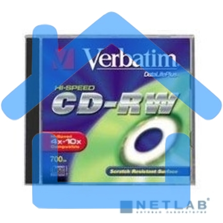 Диск CD-RW Verbatim 700Mb 10x Cake Box (10шт) (43480)-2