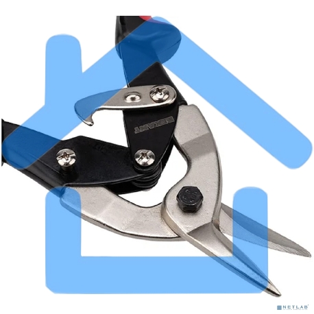 Ножницы по металлу левые Rexant 260 мм никелированные, двухкомпонентные рукоятки-6