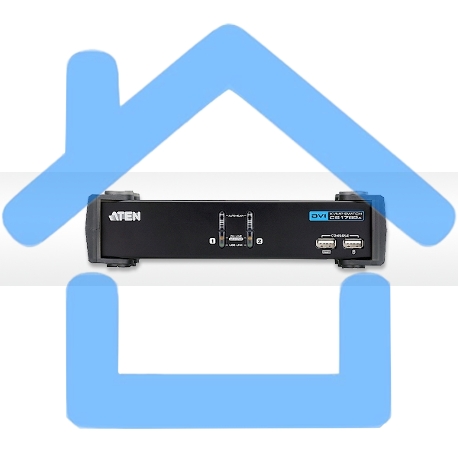 Переключатель электронный CUBIQ 2 PORT USB 2.0 DVI KVMP SWITCH-1