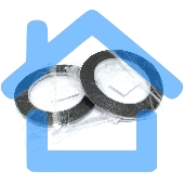 Скотч двусторонний черный вспененный с зеленой защитной лентой толщина 0.5мм ширина 3мм 10м 2 шт