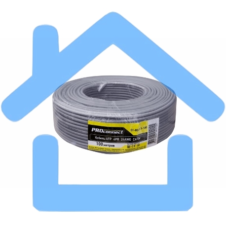 Кабель Proconnect (01-0043-3-100) Кабель UTP CAT5e 4 пары (100м) 0.51 мм-1