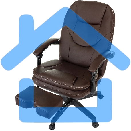 Кресло руководителя Бюрократ CH-868N-BF коричневый, эко.кожа, крестов. пластик, подст. для ног-7