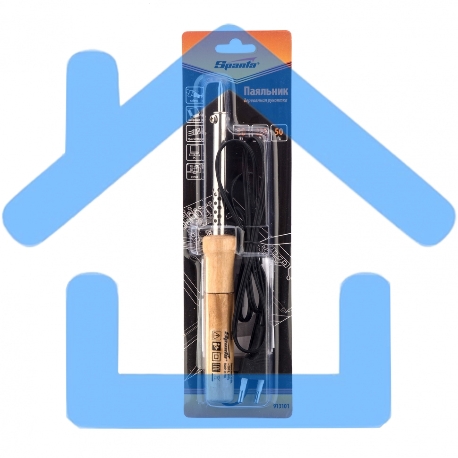 Паяльник с ручкой из дерева, 30 Вт, 220 В SPARTA 913101-2