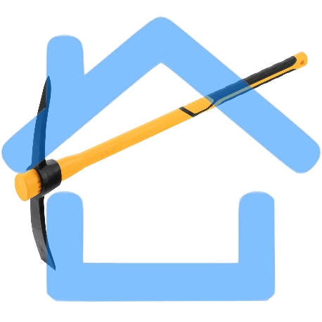 Кирка 2000 г, узкая, фиберглассовая обрезиненная рукоятка 900 мм Denzel-2