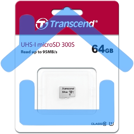 Флеш карта microSD 64Gb Transcend microSDXC Class 10 UHS-I U1, (без адаптера), TLC-3