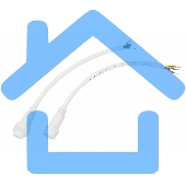 Соединительный кабель (4pin) герметичный (IP67) 4х0.75мм² белый Rexant