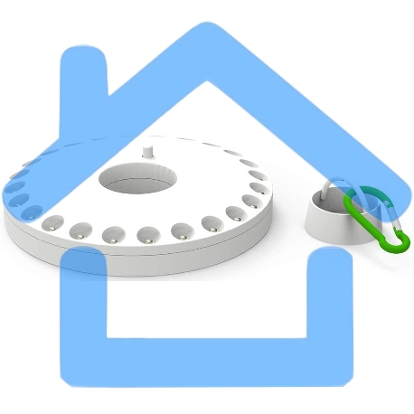 Фонарь кемпинговый модель Gauss GFL003 24LED 300lm 3xAA белый магнит и карабин LED 1/12/72-2