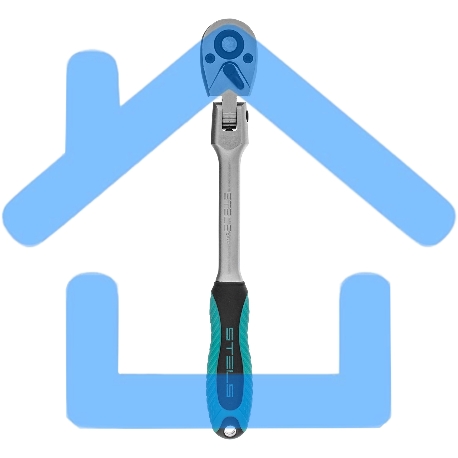 Ключ трещотка 1/4, 72 зуба, с быстрым сбросом. шарнирная СrV Stels-3