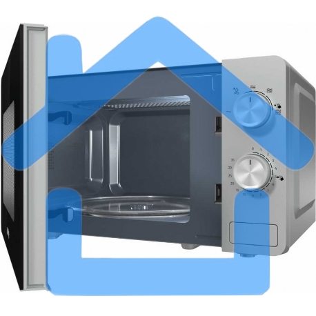 Микроволновая печь Gorenje MO20E1S серебристый, 20 л, 800 Вт, переключатели - поворотный механизм-9