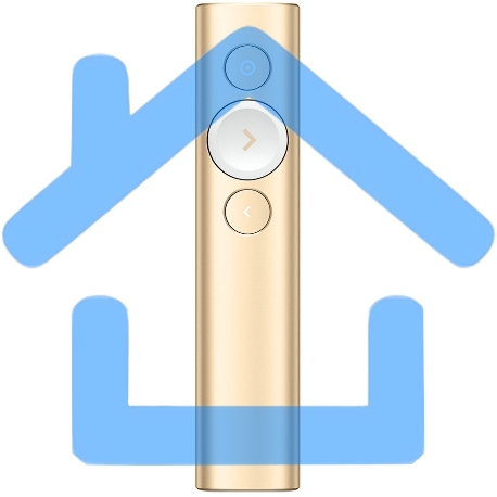 Презентер Logitech Spotlight золотистый, радиоканал, USB, кнопки - 3-8